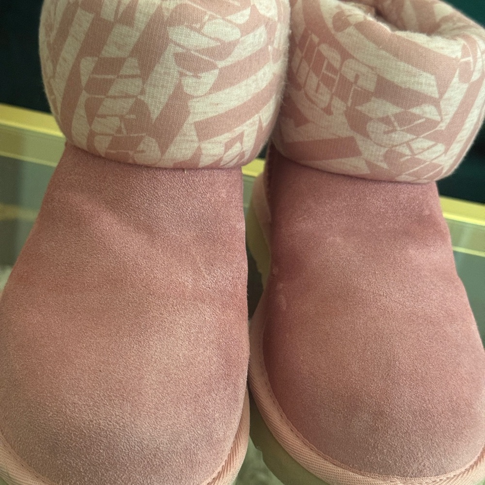 UGG Pink Suede Winter Boots